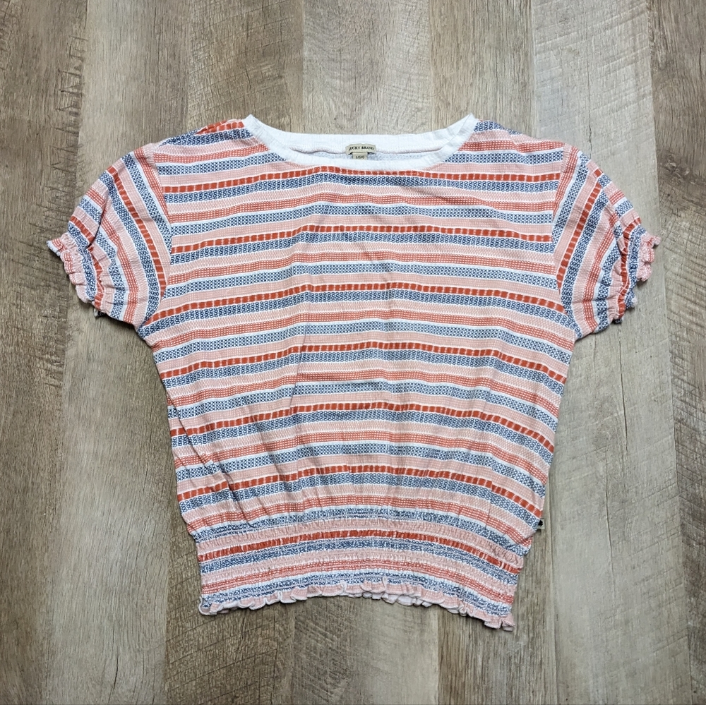 Lucky Brand Elastic Stretch Hemline Top